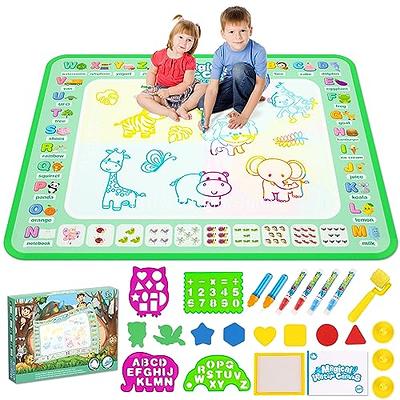 Water Doodle Mat, Kids Color Drawing Doodle Pad Toddler Toys, Magic Writing  Mat Gifts for 2 3 4 5 6 Years Old Boys, Learning Toys for Girls Toddlers