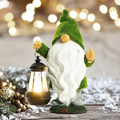 Garden Gnome 11.8, Funny Gnomes with Solar Lantern, Garden Statues