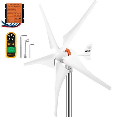 VEVOR Wind Turbine Generator, 12V/AC Wind Turbine Kit, 400W Wind Power  Generator w/Wind & Solar Controller 3 Blades Auto Adjust Windward Direction