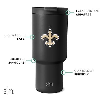 Simple Modern Officially Licensed Nfl New Orleans Saints Tumbler With Straw  And Flip Lid Insulated Stainless Steel 30Oz Thermos