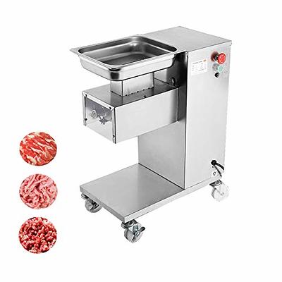 NEWTRY Commercial Meat Cutter Machine for Restaurant, 9mm Meat Cutting  Machine, 550 lbs/H, Meat Slicer Strips Cubes Minces, QX