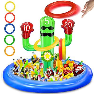 Outdoor Swimming Pool accessories Inflatable Cactus Ring Toss Game Set  Floating Pool Toys Beach Party Supplies Party Bar Travel - Realistic Reborn  Dolls for Sale