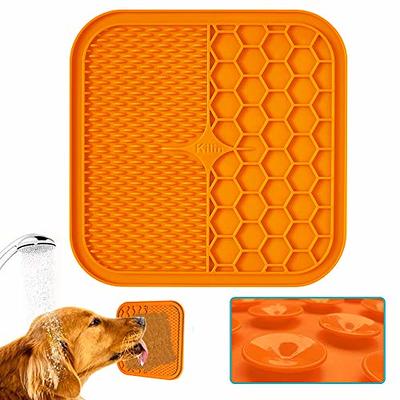 Dog Lick Toy with Suction Cup,Dog Bath Lick Mat Dog Chew Interactive Toy  for Bathing Grooming Training