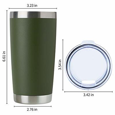 DOMICARE 20oz Stainless Steel Tumbler Bulk with Lid, Double Wall