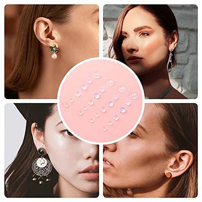 600pcs Silicone Earring Backs for Studs, 6 Designs Clear Earrings