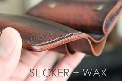 Alikeke 3 Pcs Wood Leather Edge Burnisher, Wood Slicker Leather Craft Edging Dev - Default Title