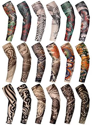 18 Pcs Tattoo Sleeves for Men Arm Sleeves Temporary Tattoo Sleeves
