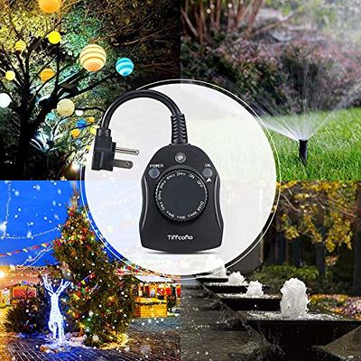 Tiffcofio Outdoor Timer Outlet Dusk To