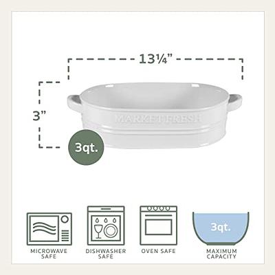 HVH Ceramic Casserole Dish with Lid Oven Safe, 2 Quart Round Casserole Dish  Set, 9 Inches Round Baking Dish with Lid Oven Safe, Deep Baking Dishes for