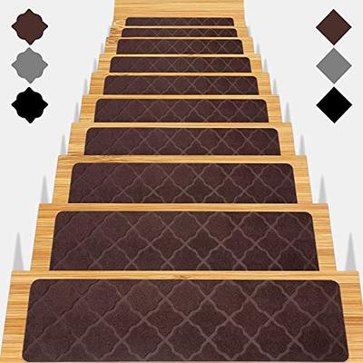 Aucuda 6 Packs Stair Treads for Wooden Steps Indoor Outdoor Christmas,  8.5x30 Outdoor Stair Treads Non-slip, Rubber Backing Carpet Stair Treads  for Winter, Heavy Duty and Traction, Stone Collection. - Yahoo Shopping