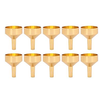 Mini Funnel, ANGGREK 10pcs Metal Small Funnel Mini Aluminum Alloy Funnel  for Filling Bottles and Transferring Cosmetics Perfume (golden funnel) -  Yahoo Shopping