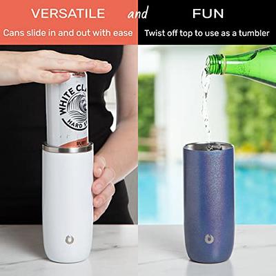 Toadfish Slim Non-Tipping Can Cooler for 12oz Cans - Suction Cup Cooler For  Beer & Soda - Stainless Steel Double-Wall Vacuum Insulated Cooler - Sturdy