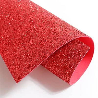 Red Glitter Cardstock - 10 Sheets Premium Glitter Paper - Sized 12 x 12 -  Perfect for Scrapbooking, Crafts, Decorations, Weddings