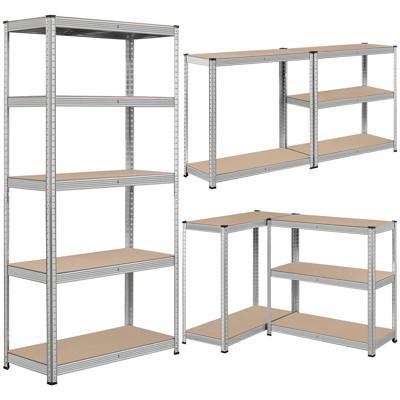 Smile Mart 5-Shelf Boltless & Adjustable Steel Storage Shelf Unit, Black,  Holds up to 330 lb Per Shelf, 3 Pack