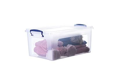  Superio Clear Storage Bins with Lids, Stackable