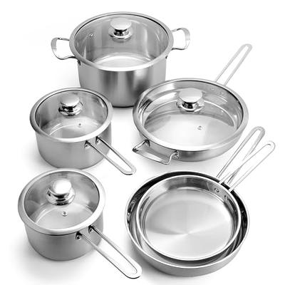 Moss & Stone 6 Piece Nonstick Cookware Set, Aluminum Pots and Pans,  Induction Cookware Pots and