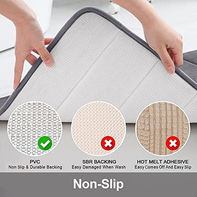 Non Slip Memory Foam Bath Mat Bathroom Rugs Super Soft Water Absorbent Door  Mats