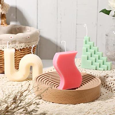  2 Pieces Aesthetic Candles Bubble Cube and S Shaped
