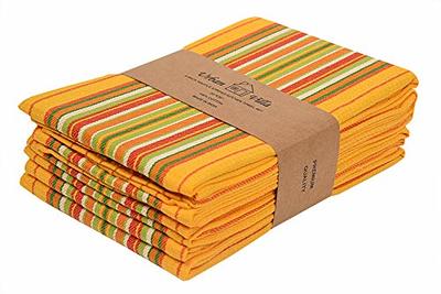 Infinitee Xclusives Premium Kitchen Towels - Pack of 6, 100% Cotton 15 x 25  Inches Absorbent Dish Towels - 425 GSM Tea Towel, Black Kitchen Towels