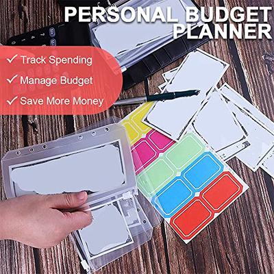 12PCS A5/A6 Binder Pockets 6 Holes Zipper Cash Envelopes for A5/A6 Planner  Binder, Clear Money Envelopes for Budgeting, Waterproof PVC Planner Insert