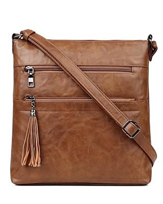 MASINTOR Crossbody Purses for Women, Multi Pocket Casual Crossbody Bag, Adjustable Strap Shoulder Bag with Tassel