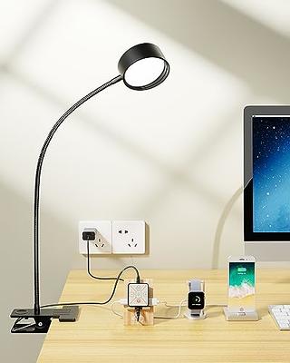 Reading Light with 2 Charging Ports, Reading Lights for Books in Bed, Reading  Lamp with 3