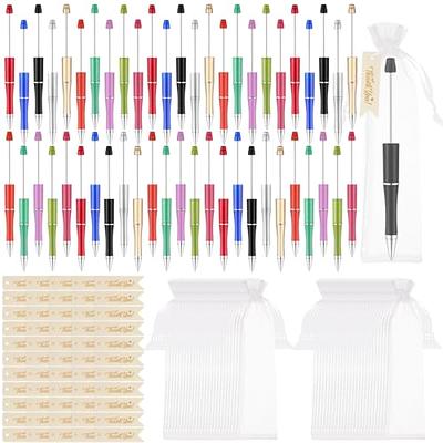 Qilery 150 Pcs Beadable Pens Set Beads Pen Bulk 50 Cute Ballpoint