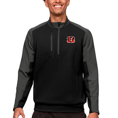 Men's Antigua White/Gray Cincinnati Bengals Pace Quarter-Zip