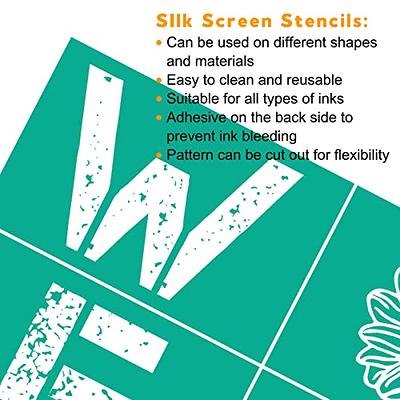 BOOLOOEN Silk Screen Stencils Self-Adhesive Stencils Can be Applied Using  on Chalkboard, Home Decor Adhesive Silkscreen, Reusable Silk Screen  Stencil