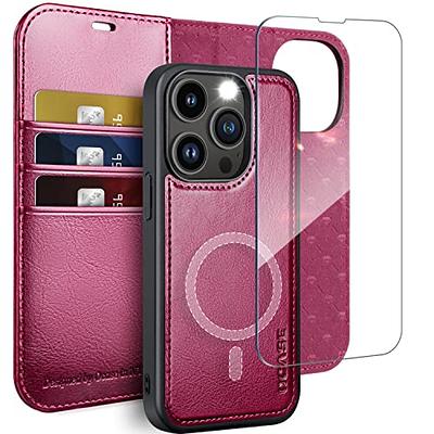 HARDISTON Genuine Leather Handmade Wallet Case Compatible with iPhone 11 6.1'' - Detachable Strong Magnetic Flip Cover with Card Holders 