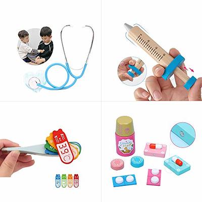 BESTING Doctor Pretend Play Set Wood Toys with Medical Kit Storage Aid Box  for Kids Stethoscope Red Cross Party Role Playset Education Children(DT004)  - Yahoo Shopping