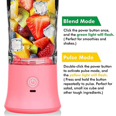 Portable Blender for Shakes and Smoothies, Waterproof Personal Size Blender  USB Rechargeable Type-C Mini Blender with 6 Blades Small Blenders Smoothie  Blender Cup 20 Oz, White - Yahoo Shopping