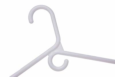 Heshberg Plastic Hangers with Notched Standard Size 20 Pack, Black