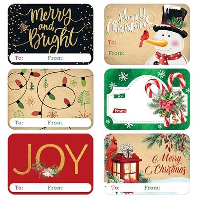 2023 New 250PCS Christmas Gift Tags Stickers Self Adhesive Name Tags for  Christmas Presents Merry Christmas to from Christmas Labels Sticker Snowmen