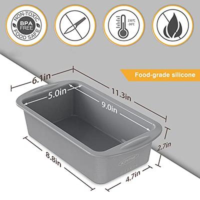 Wilton 4 Cavity Easy Flex Silicone Mini Loaf Pan for Bread, Cakes and  Meatloaf