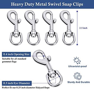 NQ Flag Swivel Snap Clips - Heavy Duty Metal Flag Snaps Hooks with