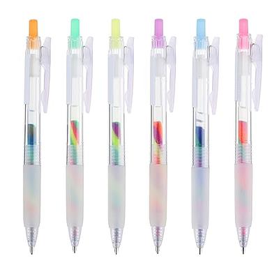 Sparkle Gel Pens 6 Colors Fine Point Rainbow Gradient Pens for Highlighting