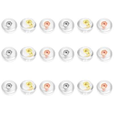 Silicone Earring Backs, Roctee Real 925 Solid Silver Earring Backs for  Studs, 18 PCS Silicone Locking