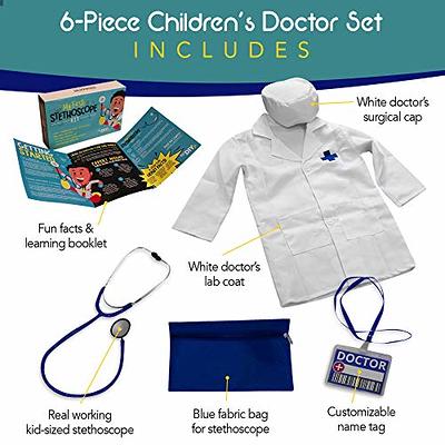 DIY jr My First Stethoscope Doctor's Kit - Includes Kid Sized Stethoscope,  Lab Coat, Surgical Cap, Name Tag, Lanyard and Information Booklet - Yahoo  Shopping