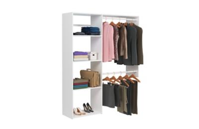 Closet Kit with Hanging Rods & Shelves - Corner Closet System - Closet  Shelves - Closet Organizers and Storage Shelves (White, 66 inches Wide) Closet  Shelving - Yahoo Shopping