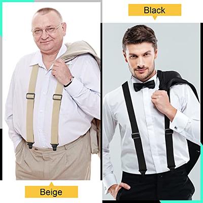 Janmercy 2 Pcs Under Clothing Suspenders for Men Airport Suspenders Plastic  Clips Hiking Hidden Suspender for Men (Black, Khaki, X Shape) - Yahoo  Shopping