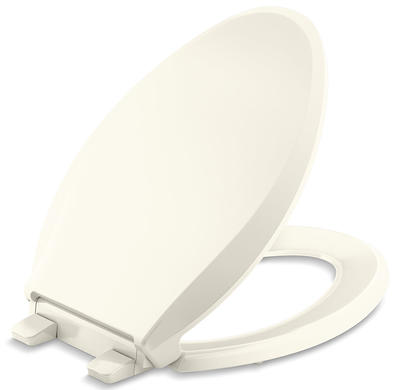 Lumiere Elongated Quick-Release Toilet Seat with Night Light - White