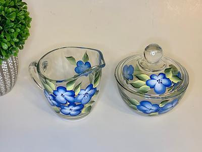 Patterned Ceramic Container Creamer