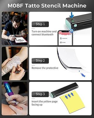 M08f Tattoo Stencil Printer, Wireless Thermal Machine For Transfer Paper,  Suitable For Tattoo Design Printing