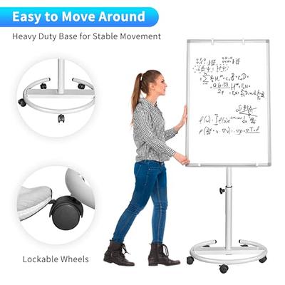 Mobile Whiteboard with Stand 36x24, Height Adjustable Dry Erase Board  with Stand Rolling whiteboard on Wheels Magnetic White Board Including 1  Eraser, 2 Markers and 20 Magnets - Yahoo Shopping