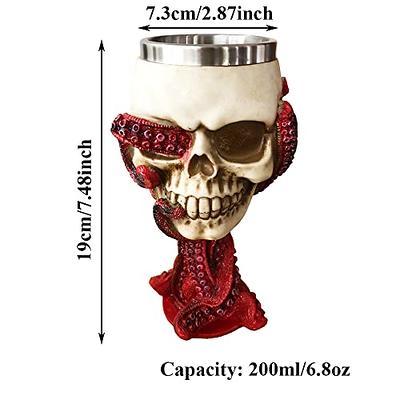 Skull and Bones Design Stainless Steel Coffee Mug Halloween Cup Gothic Drinkware