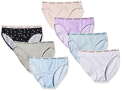 Calvin Klein Girls Cotton Underwear Bikini Panties, 7 Pack Stars X