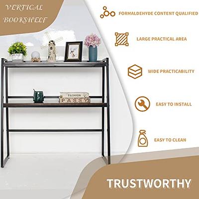 2-Tier Desktop Bookshelf For Computer Desk, Wood And Metal Desk Shelf ,  Adjustable Desk Bookcase, Open Countertop Storage Display Shelf,  Freestanding Small Organizer Rack ( Color : White , Size : 95X2 - Yahoo  Shopping