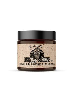 Johnny Slicks Formula 49 Clay Pomade - Organic Pomade for Men with Firm  Hold & Matte Finish - Promotes Healthy Hair Growth and Helps Hydrate Dry  Skin (Rugged) - Yahoo Shopping