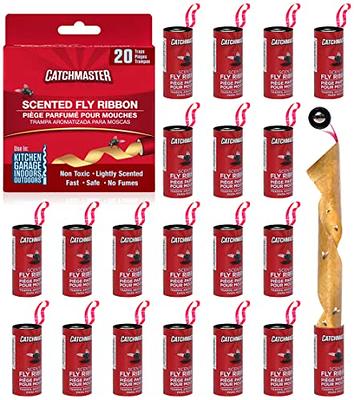 20 Pack Sticky Fly Ribbon Catcher, Fruit Fly Traps for Kitchen, Fly Paper  Strips Indoor